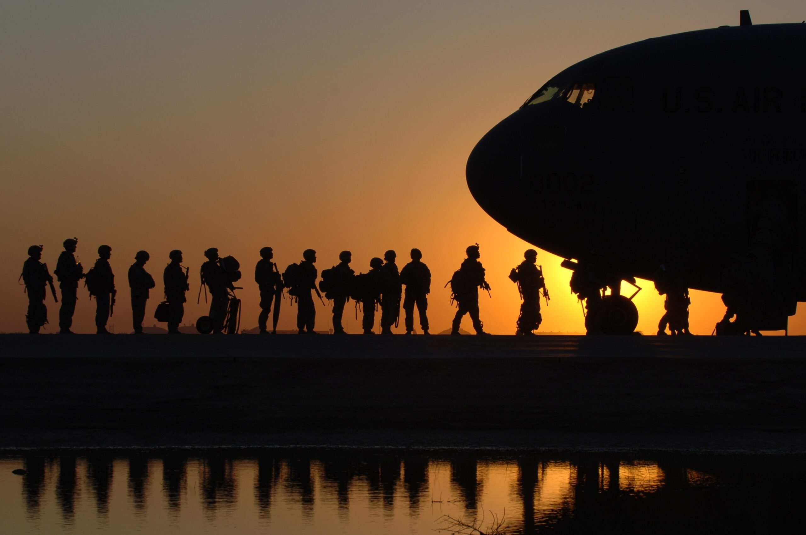 Military Training at Sunset